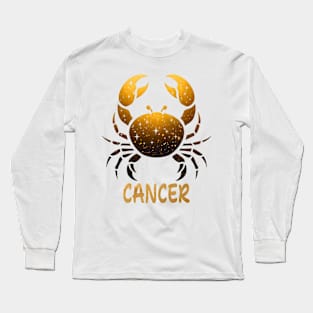 silhouettes golden Cancer Zodiac Sign Astrology born June and July august Birthday Cancer Zodiac Horoscope June and July august Birthday Long Sleeve T-Shirt